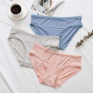 Cuecas femininas de seda gelo estilo simples fabricante lote reto sem costura confortável seda gelo cintura baixa menina