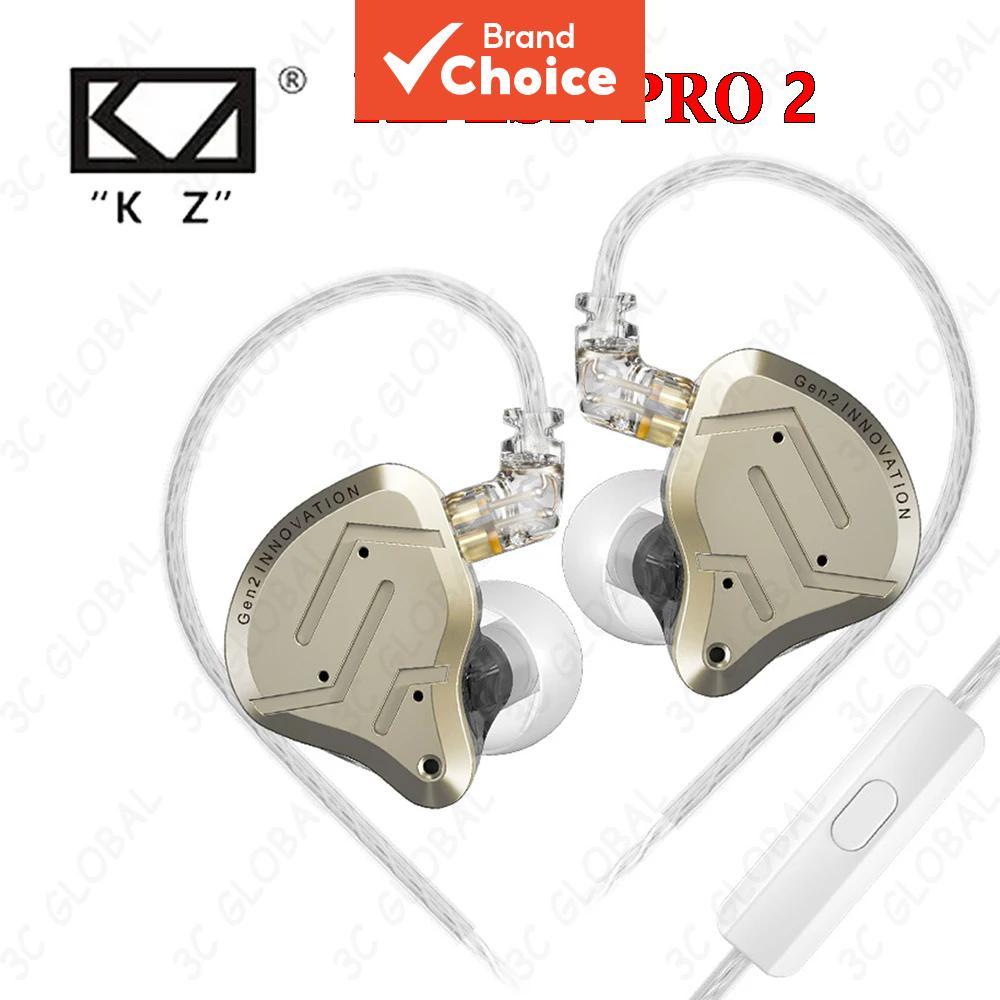 Fones De Ouvido KZ Zsn Pro 2 Com Fio 1BA 1DD Tecnologia Híbrida HiFi Sound Bass Sport Monitor Cancelamento De Ruído Em L