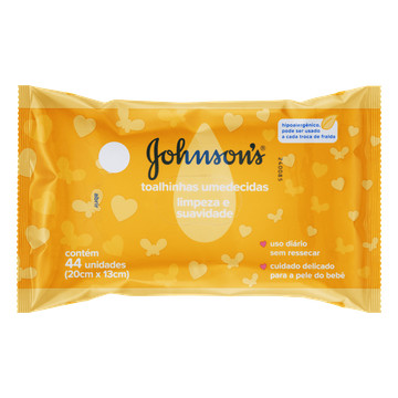 Lenço Umedecido Johnson's Limpeza e Suavidade