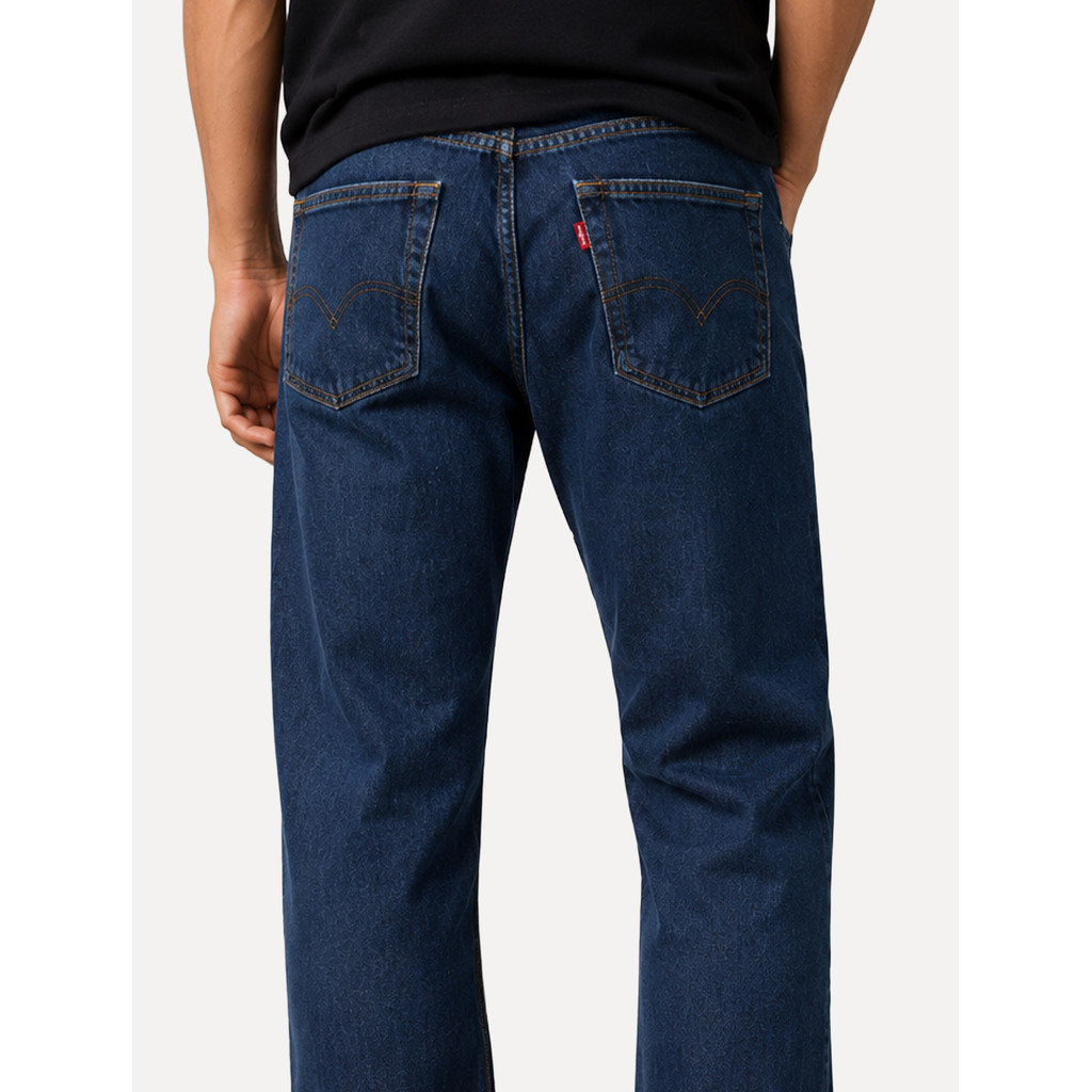 Calça Levis Jeans Masculina 555 Relaxed Straight Jeans Escuro Original — imagem 2 de 2