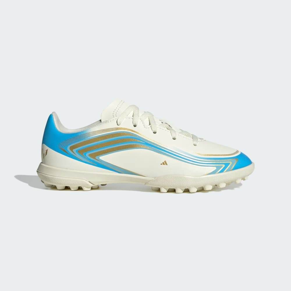 Imagem Chuteira Adidas Society F50 Club Messi Jr Branco/Azul Oficial + NF