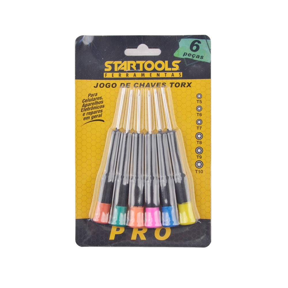 Jogo de chave hexalobular reta T5 e T10 - 000025 Startools