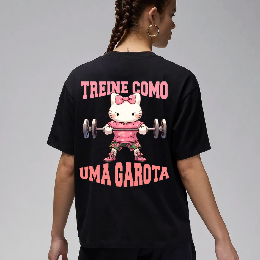 Camisa Oversized Feminina Larga Confortavel 100% Algodão Moda Fitness Musculação Academia Lançamento 