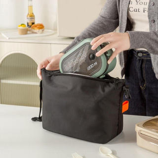 Bolsa térmica, bolsa de almoço dobrável de grande capacidade, bolsa de almoço à prova d'água, adequada para trabalhadore