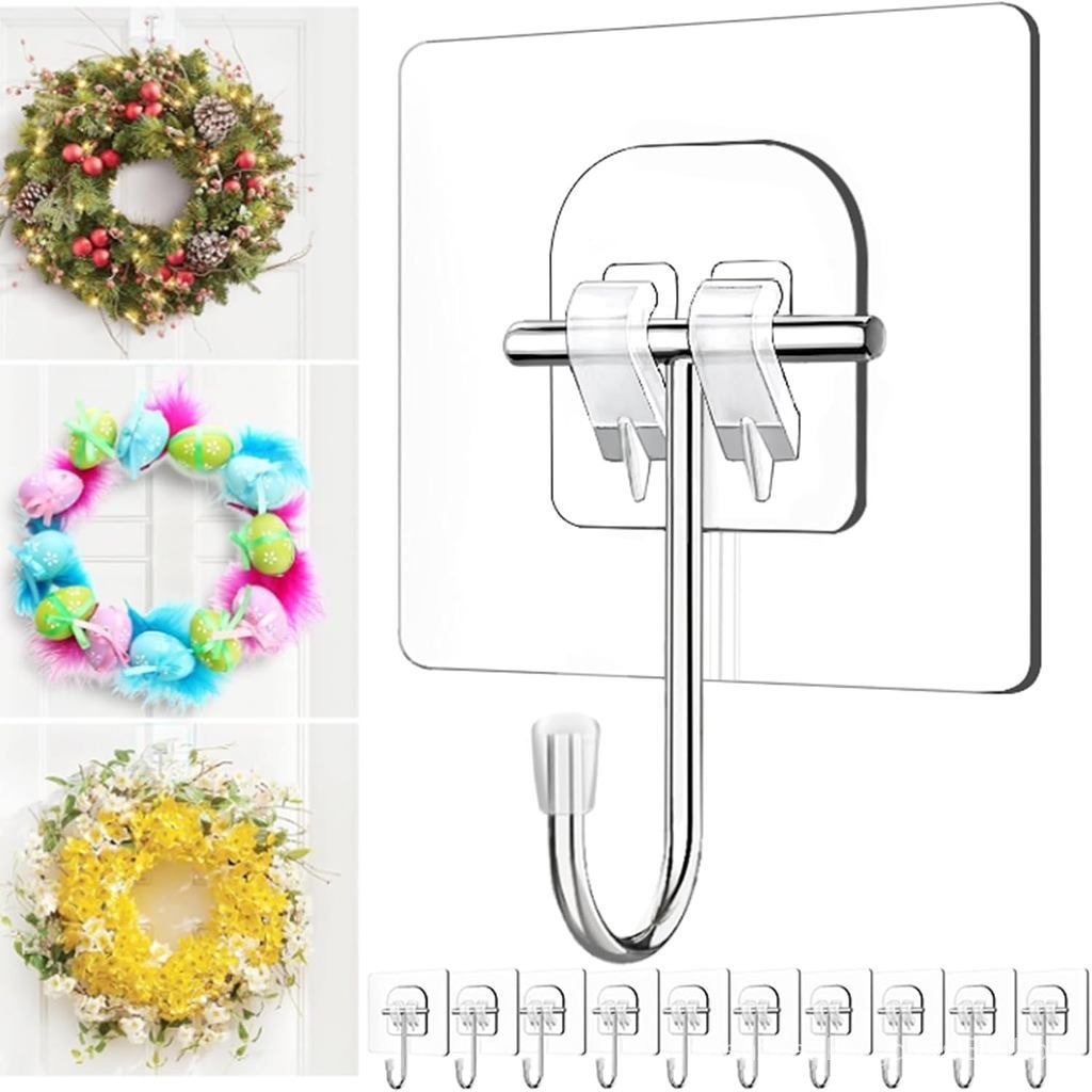 Suportes para Guirlandas para Porta da Frente, Suporte Grande Transparente para Guirlanda de Porta - Decorações de Pásco
