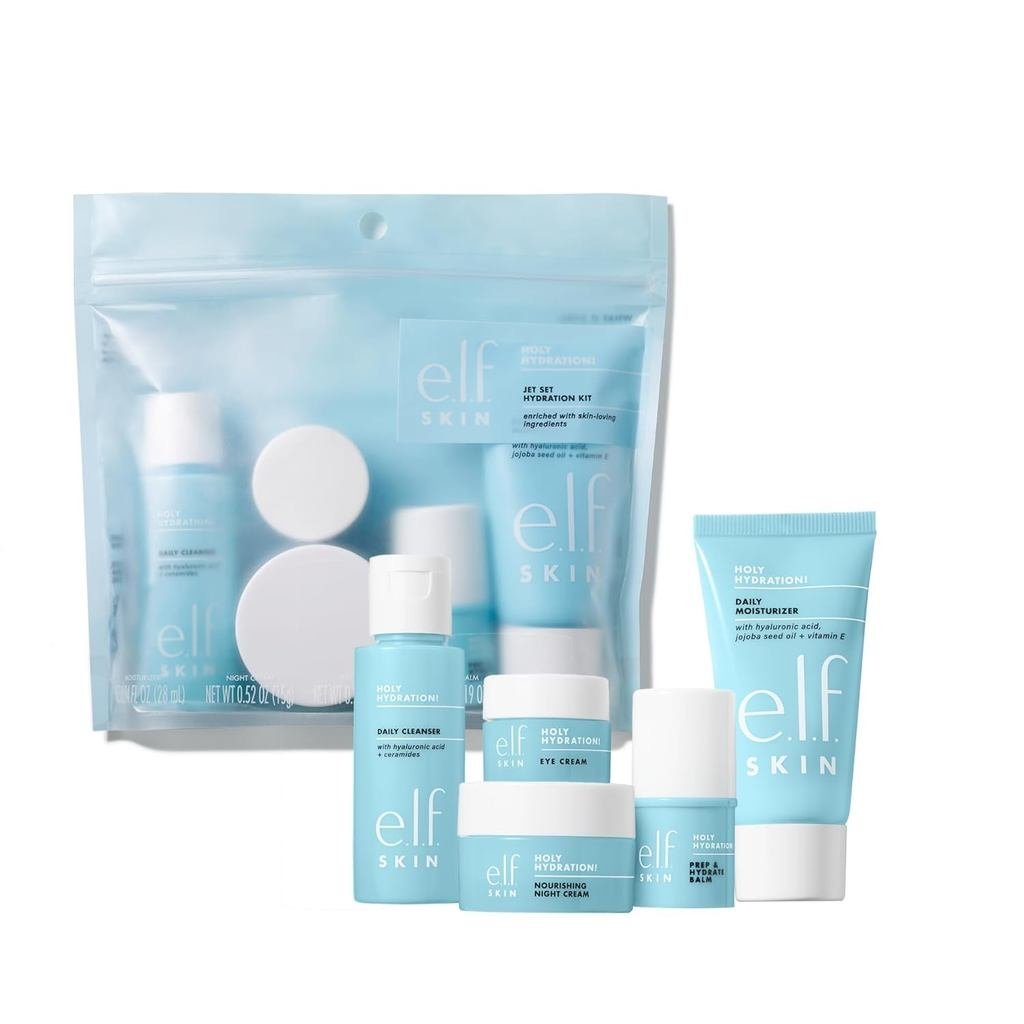 e.l.f. SKIN Hidratação Sagrada! Kit de Hidratação Jet Set, Conjunto de Cuidados com a Pele Hidratante Ideal para Viagens