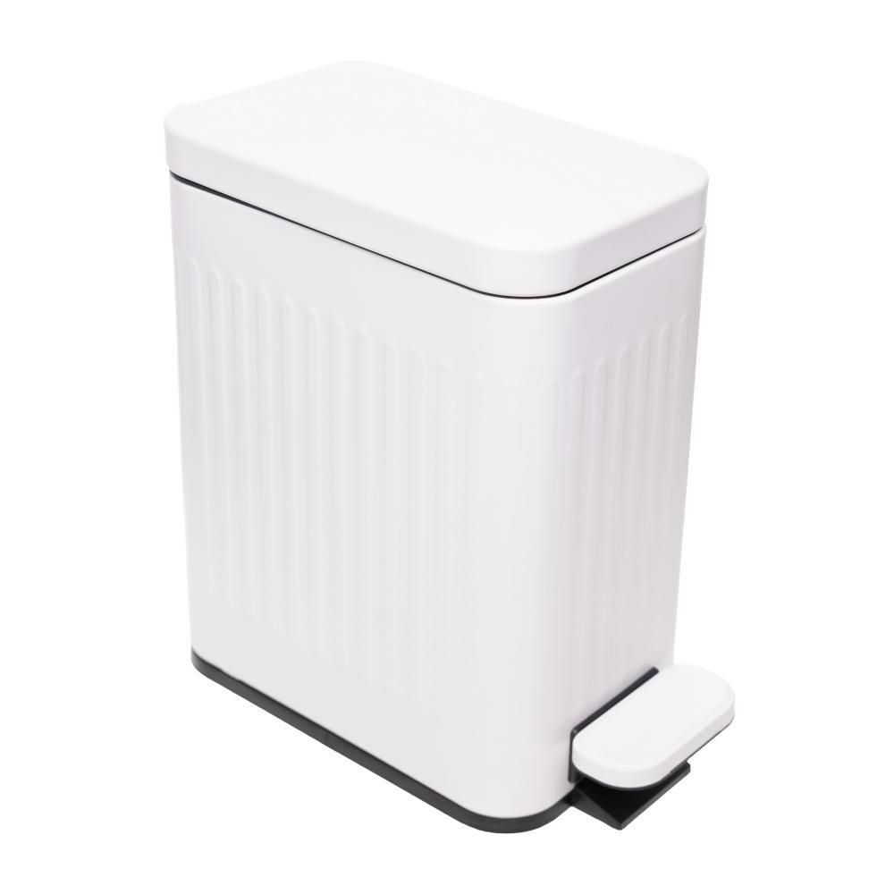 Lixeira Retangular Retrô 5L Branco Meta