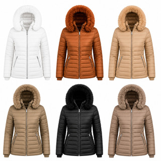 Jaqueta Bobojaco Feminina Puffer Impermeável Inverno Térmica