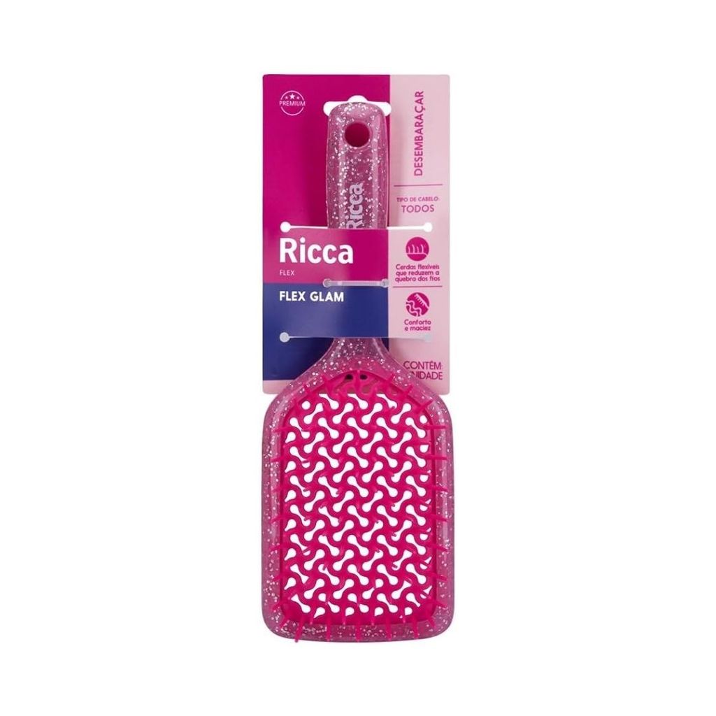 Ricca - Escova Flex Glam Rosa