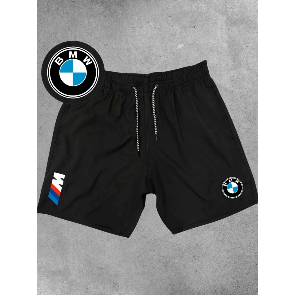 Bermuda Esportiva de Elastano Masculina - BMW 01 - Academia Corrida Skate Basquete Otaku