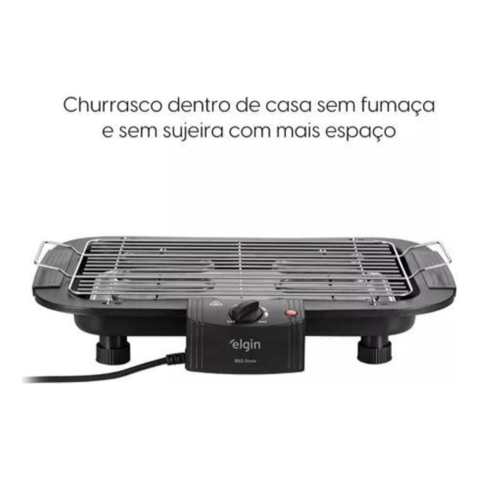 Churrasqueira Elétrica Elgin Bbq Show Chu20 Preta · foto 2