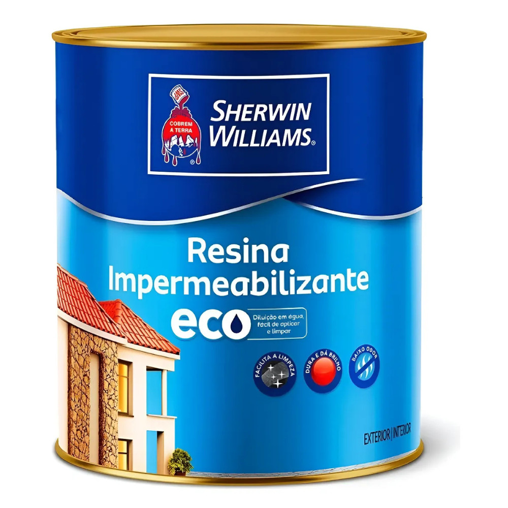 Resina Impermeabilizante Eco Sherwin-Williams Base Água Brilhante - 900ml
