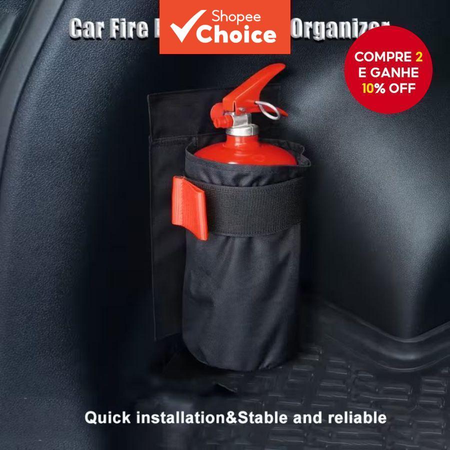 Bolsa De Armazenamento De Porta-Malas De Extintor De Incêndio De Carro Em Tecido Oxford E…