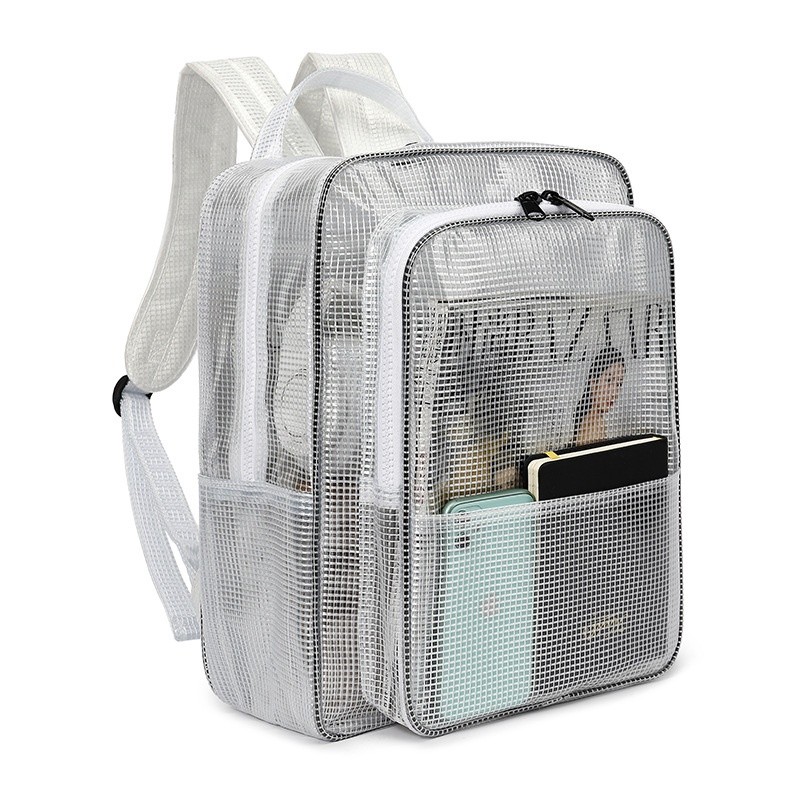 【Design Transparente Seguro】Herramienta Antipolvo Para Sala Limpia De Malla Transparente Mochila Herramientakit/Mochila/
