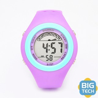 Relógio Digital Esportivo Feminino SHUNWAY  - Lilás e Azul