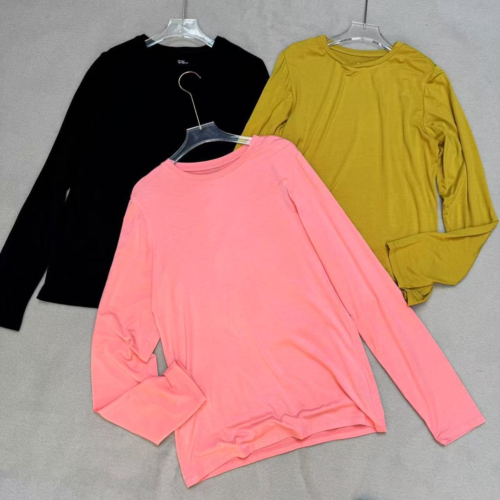 Comércio exterior feminino esportes lazer ao ar livre Base Tencel lã camiseta C62