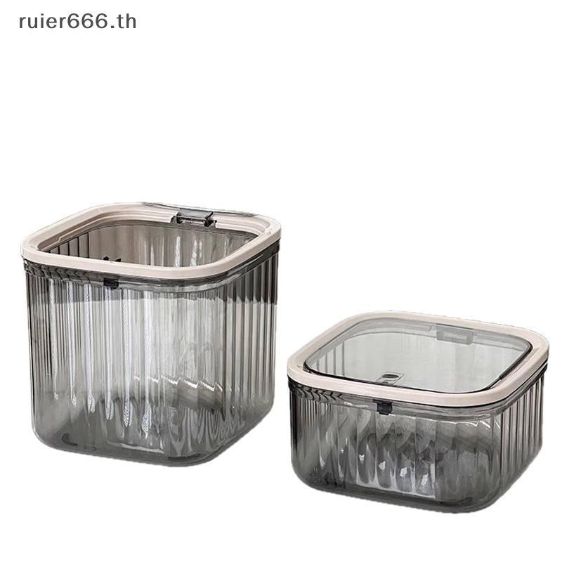 ruier Recipiente De Armazenamento De Mesa Transparente Organizador Multifuncional Para Faixas De Borracha Cordas De Cabe