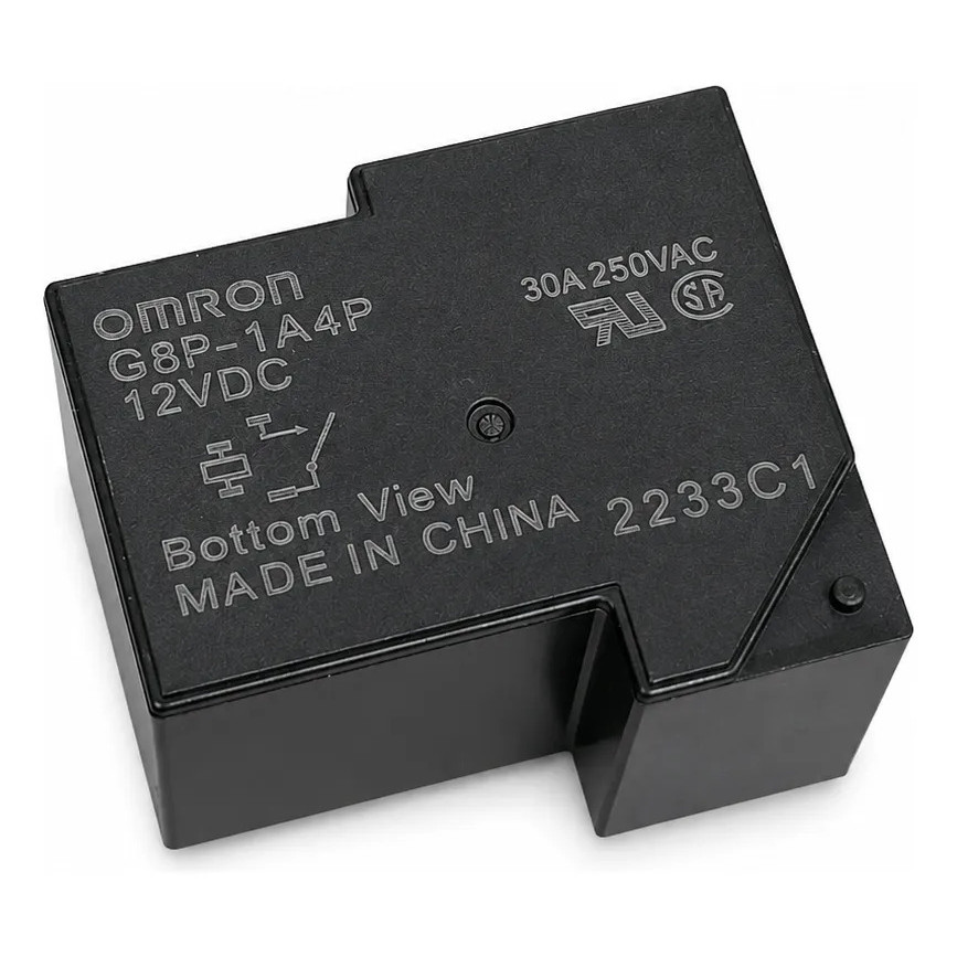 Relé Omron G8p-1a4p 12vdc 30a 250vac 4 Pinos Spst -no 1NA p/ Eletrodomésticos de Alta Potência