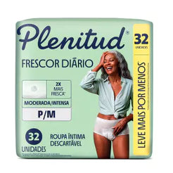 Roupa Íntima Plenitud Classic Intensa Tamanho P/M 32 Unidades Descartáveis