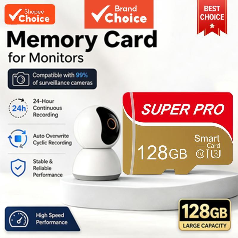 Cartão Micro SD/TF de memória Classe 10 de alta velocidade 32GB 64GB 128GB para celulares, computadores, câmeras