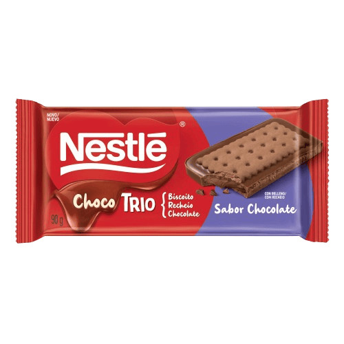 Nestlé Chocolate Chocotrio recheio de chocolate 90g