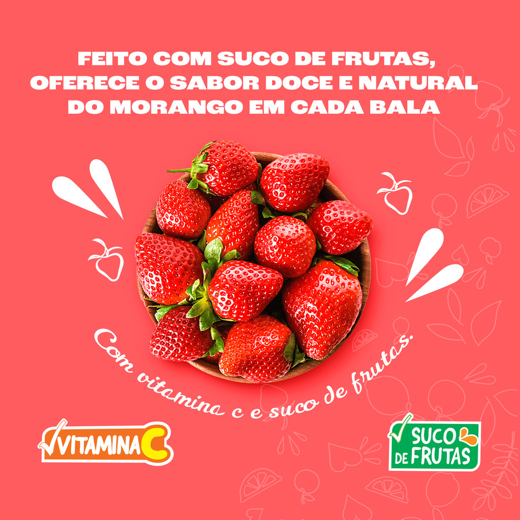 Bala Mastigável Fruittella Vita C Sabor de Morango — imagem 2 de 2