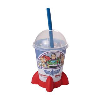 Copo Foguete Toy Story com Tampa e Canudo 280 ml Plasútil