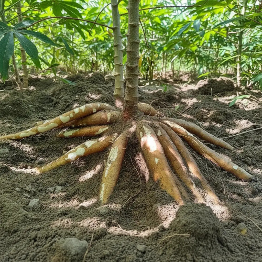 10 Ramas Muda De Mandioca Frutada Doce In-natura Raridade