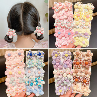 Laço de cabelo flor infantil 10 alta aparência não machuca o cabelo faixa de borracha menina laço de cabeça de cabelo el