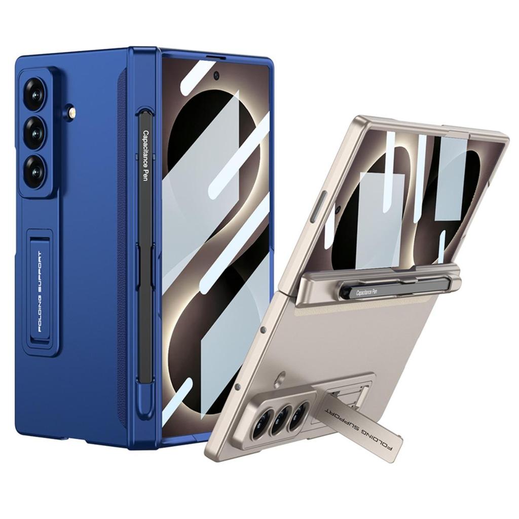 Capa Integrada De Filme Com Suporte Oculto Dobrável Traseiro Para Samsung Galaxy