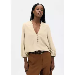 Blusa Básica Feminina Manga 7/8 Bufante