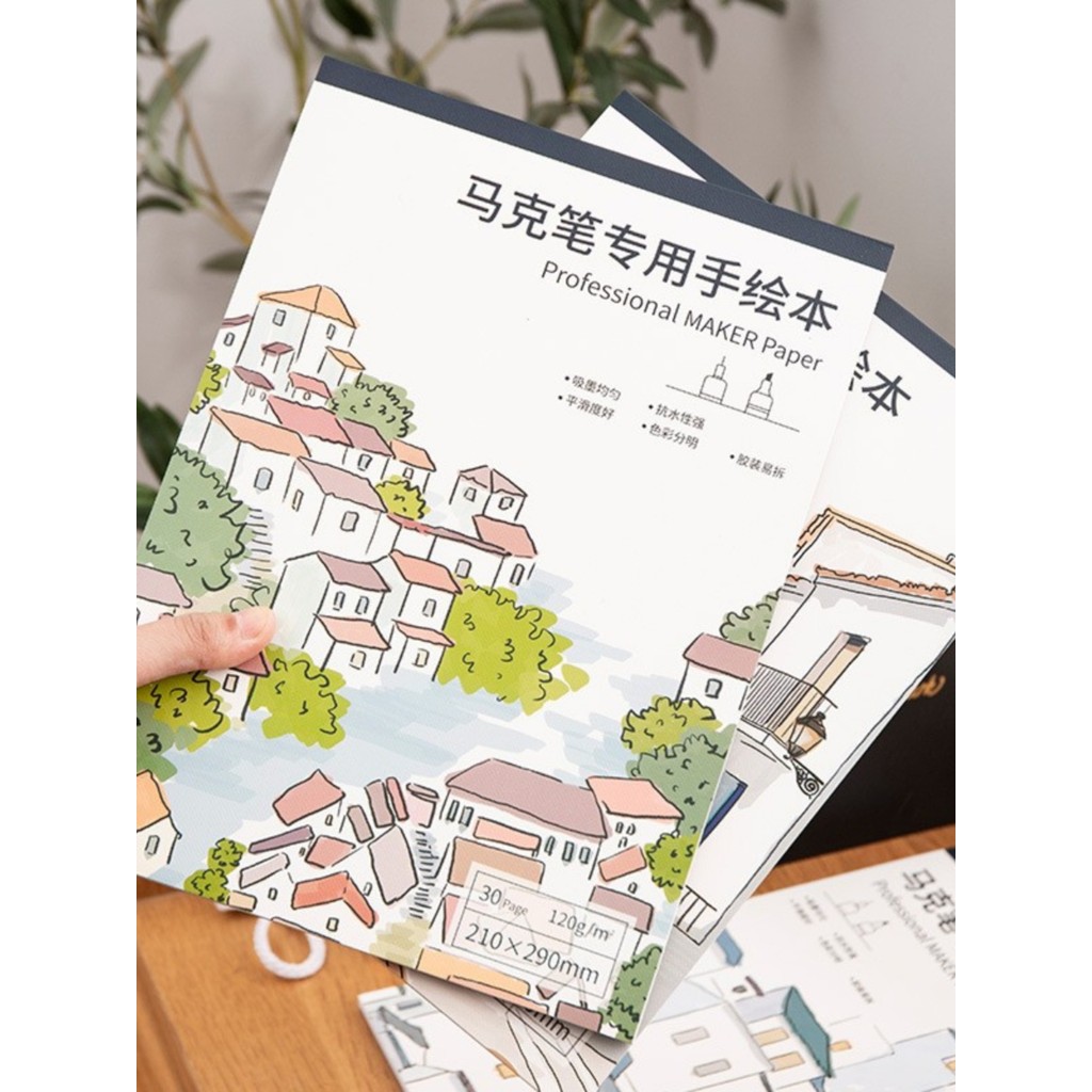 Marca caderno caderno especial a4 arte estudante Anime pintado à mão livro cor chumbo caderno estudante desenho caderno
