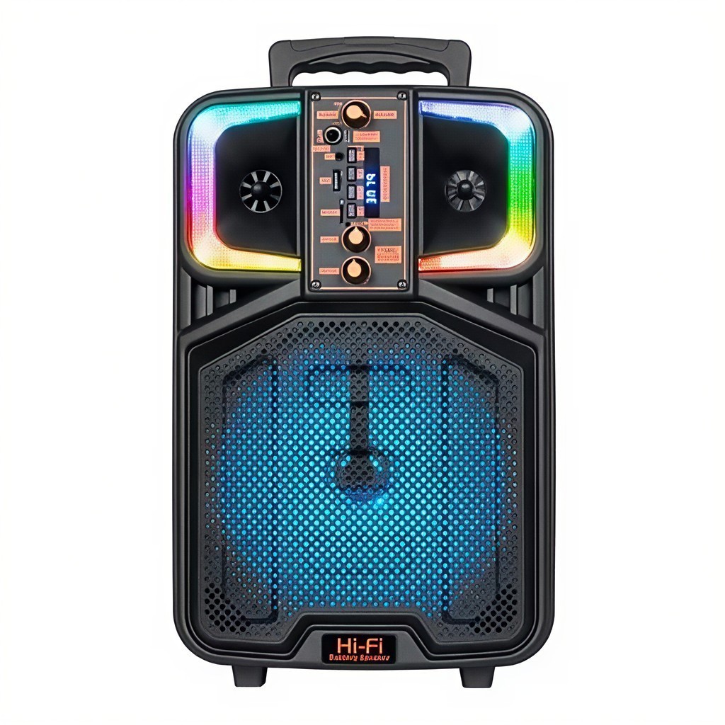 2000W  Caixa de som USB Bluetooth com LED e microfone, volume super alto, adequada para karaokê Controle remoto