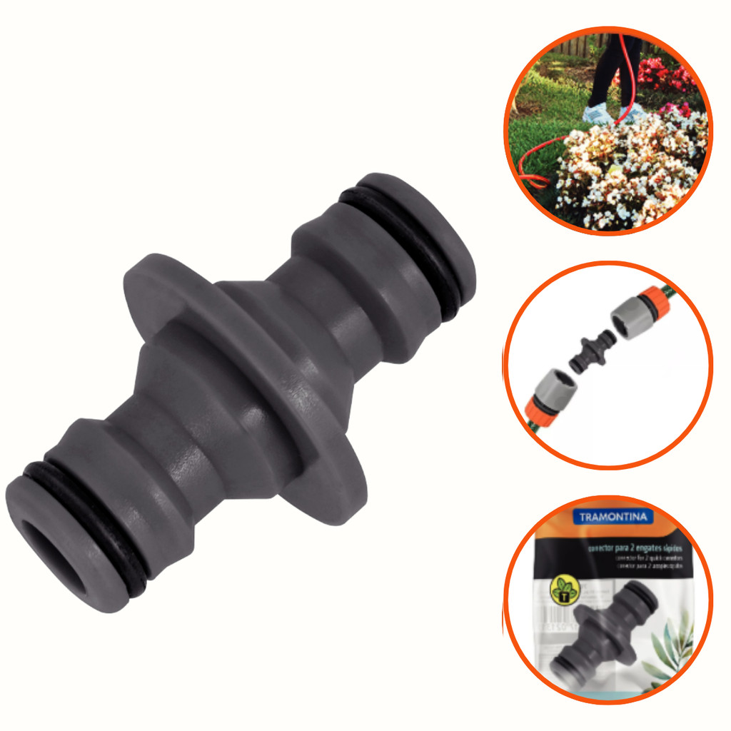 Conector Duplo União Mangueira P/ Engates Rápidos Tramontina