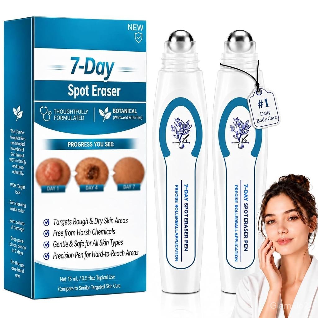 Removedor de Acne e Manchas em 7 Dias, Sérum Hidratante em Roll-on para o Corpo, Pacote com 2 Unidades 2BW3