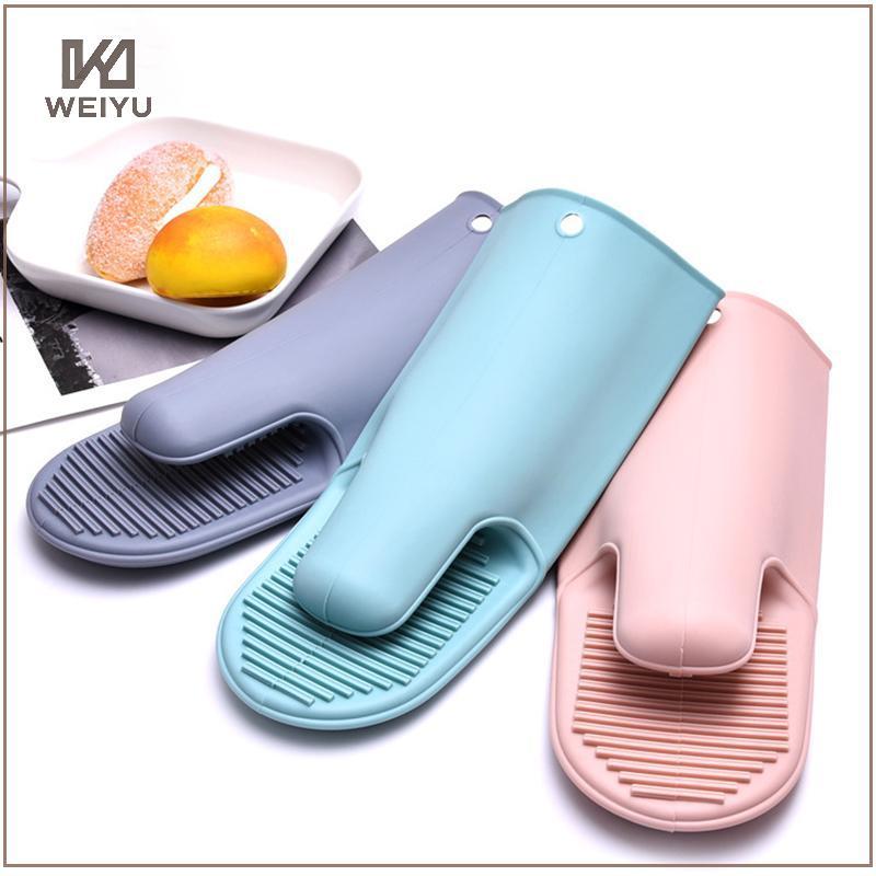 WEIYU Luvas De Forno De Silicone Isoladas Anti-Escaldante Resistentes Ao Calor Para Cozinhar Cozimento Microondas Proteç