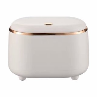 Lixeira De Mesa Elegante E Luxuosa Com Tampa De Pressão Para Abrir Formato Elíptico Armazenamento Conveniente Na Bancada