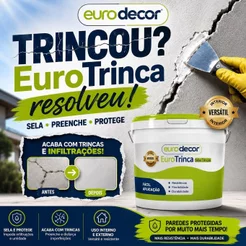Sela Trinca 1KG Antimofo Selante Acrílico trincas e Fissuras EuroTrinca
