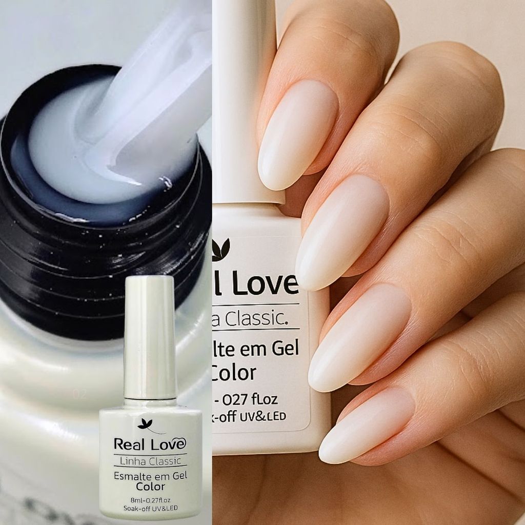 Esmalte em gel Renda médio Real Love Linha Classic 8ml 02