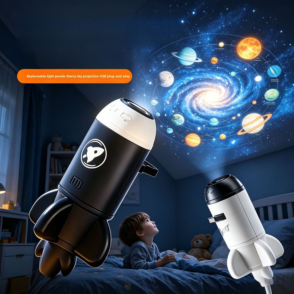 Lâmpada de projeção de céu estrelado, lâmpada de atmosfera festiva, lâmpada ambiente com interface USB.