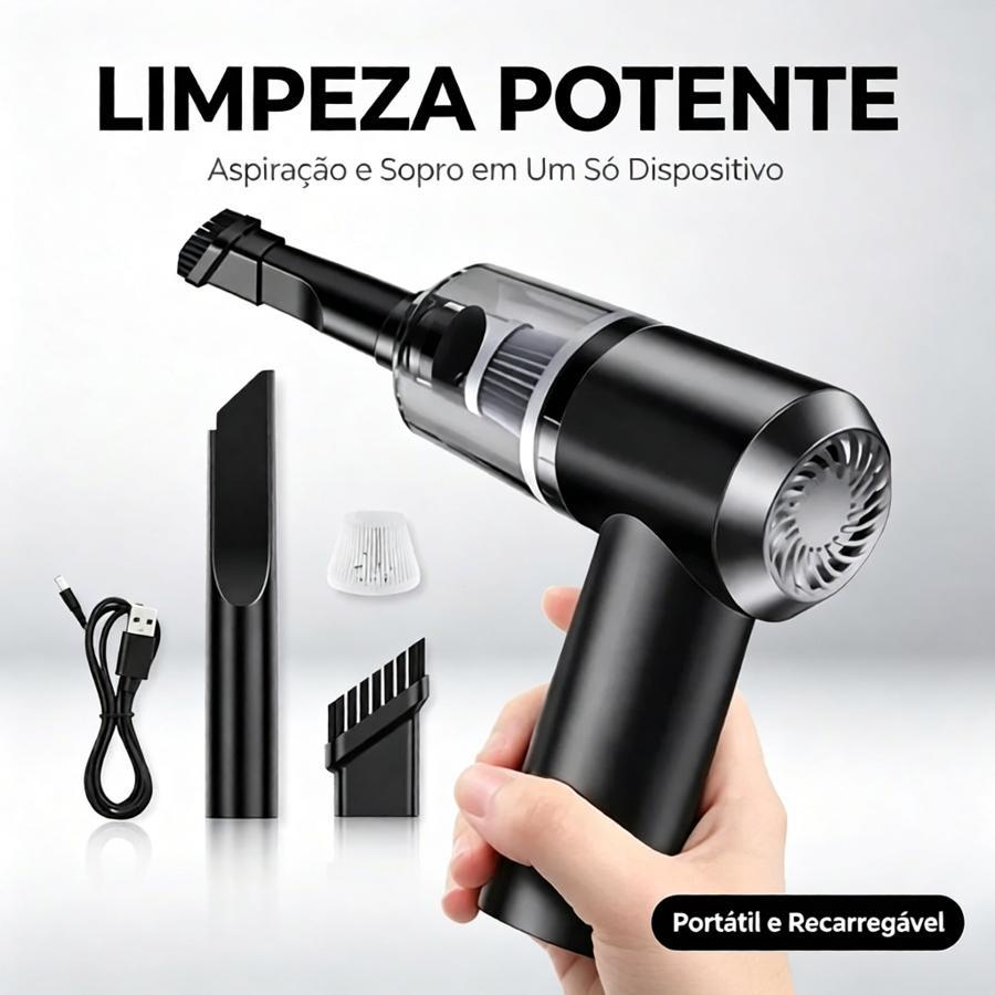 Mini Aspirador De Pó 3 em 1 a Vacuo Usb Portátil Recarregavel -SE8010