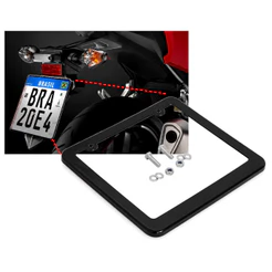 SUPORTE DE PLACA MERCOSUL - PRETO - PLASTICO