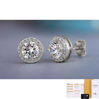 2026[Certificado GRA Grátis] Venda Quente S925 Prata Moissanite Moda Personalidade Orelha Parafuso Prisioneiro Feminino