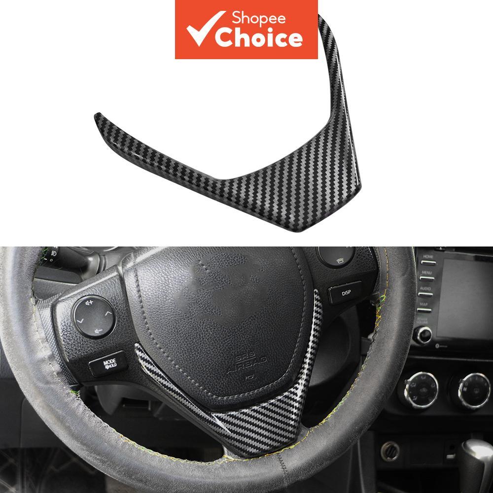 Capa De Acabamento De Volante De Fibra De Carbono Para Toyota Rav4 2013-2018 E Corolla Altis 2014-2017 Acessório Interio