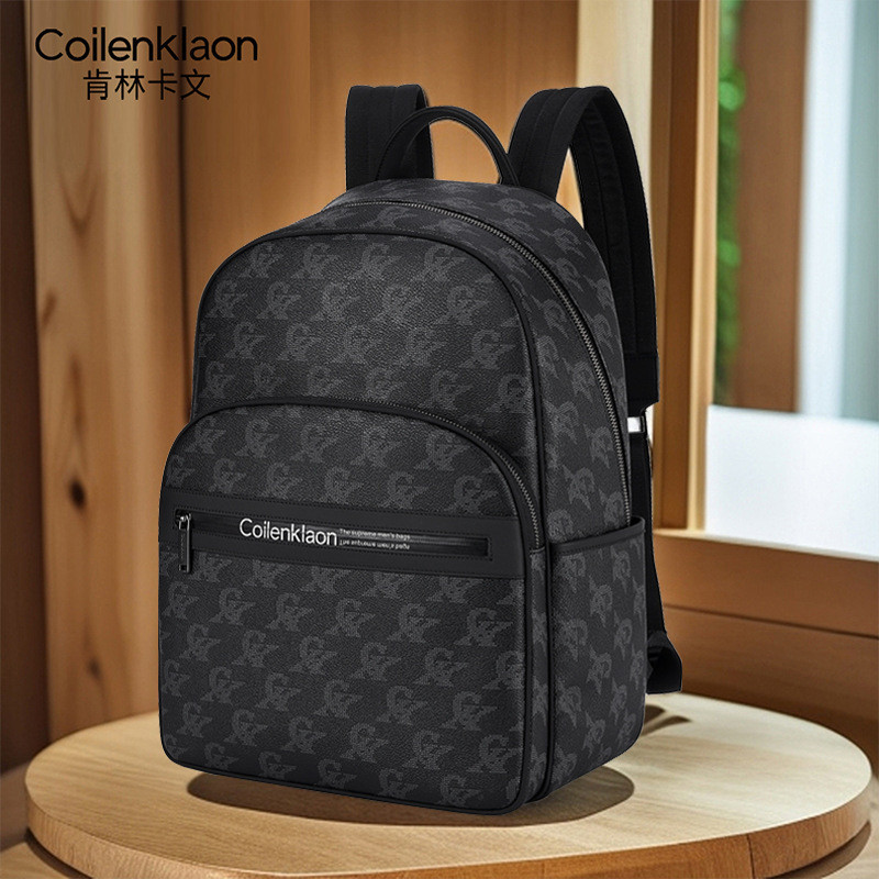 Coilenklaon Mochila masculina Business Fashion Printing Mochila resistente a arranhões de grande capacidade e resistente
