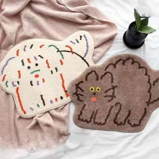 Ins estilo coreano filhote de cachorro quarto engrossado tapete do banheiro porta absorvente pé tapete mesa café UHZC