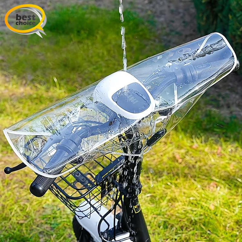Capa De Chuva Flexível Para Bicicleta Elétrica Em PVC-Protetor De Guiador E Painel À Prova D'água Scooter Pequena < Easy