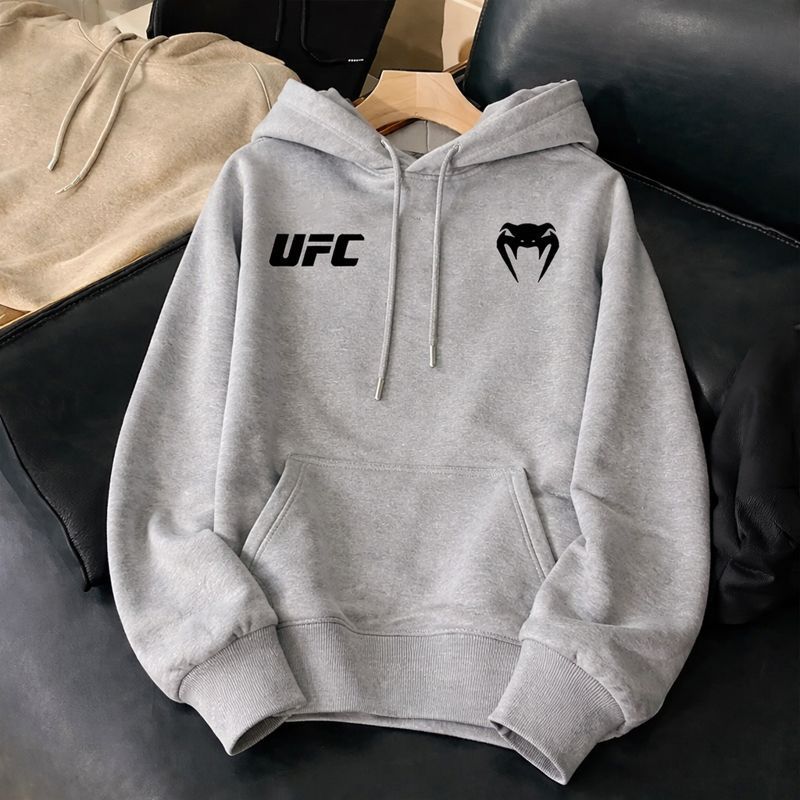 Moletom Flanelado Canguru Premium Estampado Com Bolso Blusa de Frio Confortável UFC Artes Marciais MMA Lançamento