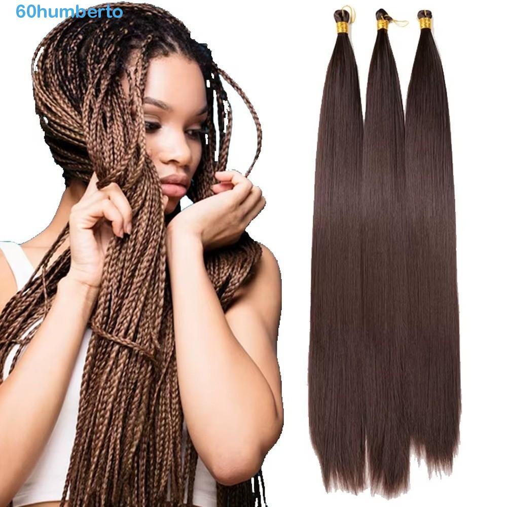 HUMBERTO Bone Straight Braiding Hair , Silky Ombre Crochet Tranças Extensões De Cabelo , F