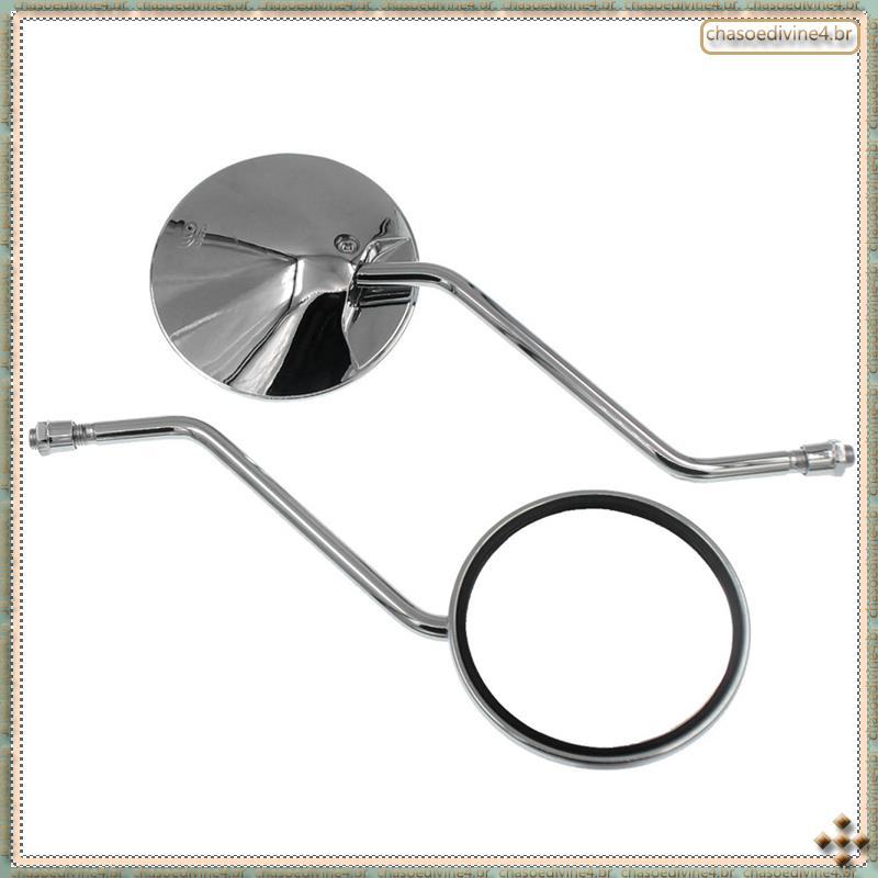 [Ykr] 1 Par De Espelhos Para Scooter De Motocicleta Espelho Retrovisor Universal 8 Mm Convexos Ovais Redondos